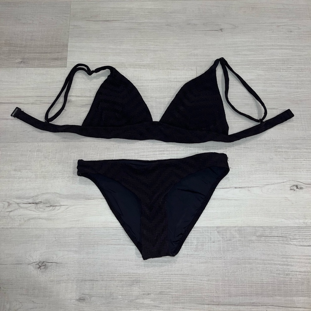 Red Carter black textured bikini size small
